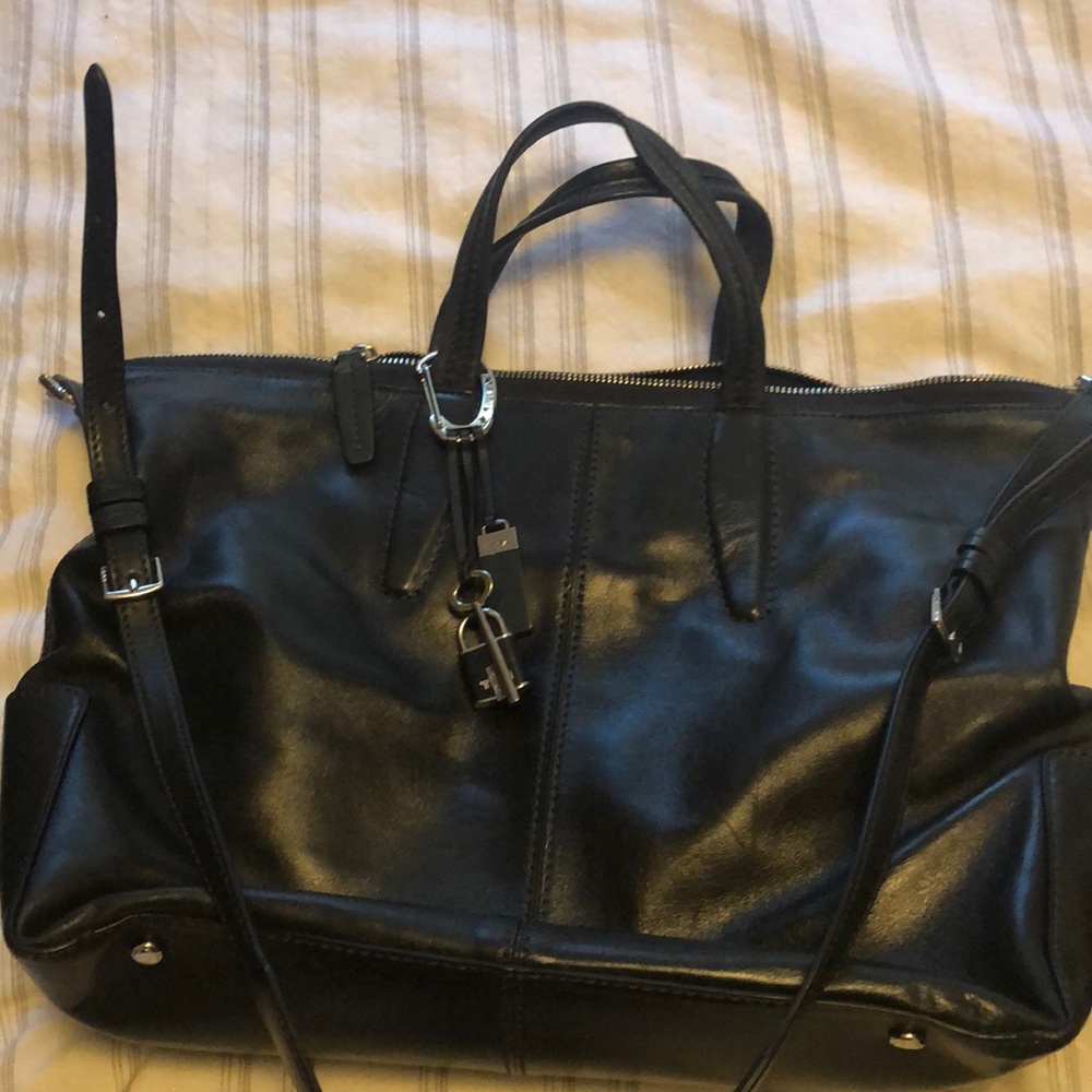 Tumi leather tote